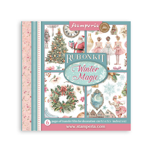 Stamperia - Winter Magic - Rub-On Kit - 6/Pkg