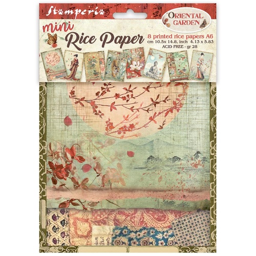 Stamperia - Orriental Garden - Mini Rice paper A6 8 sheets