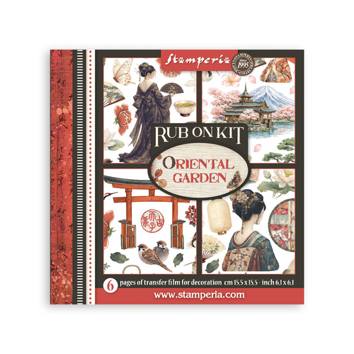 Stamperia - Oriental Garden - Rub-On Kit - 6/Pkg