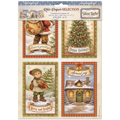 Stamperia - Silent Night - Rice Paper A4 Selection