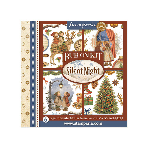 Stamperia - Silent Night - Rub-On Kit - 6/Pkg