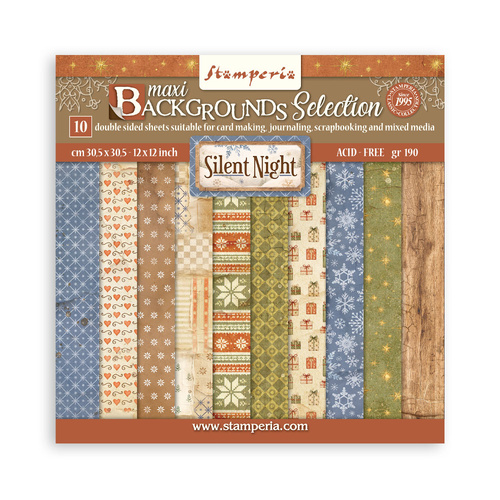 Stamperia - Silent Night Backgrounds - 12x12 Paper Pad