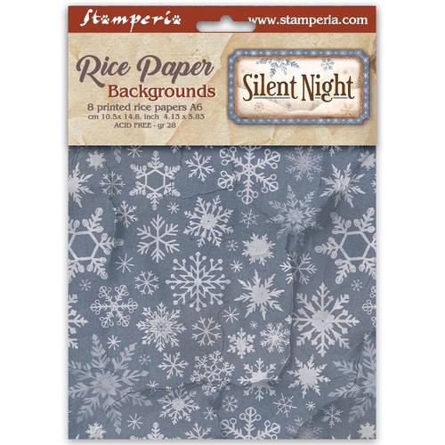 Stamperia - Silent Night - Background Rice paper A6 8 sheets