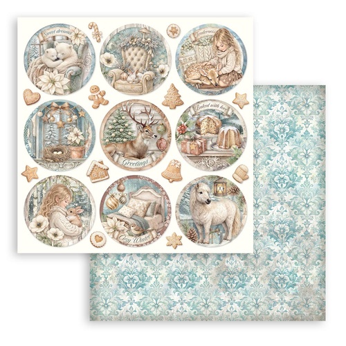 Stamperia - White Christmas - Rounds