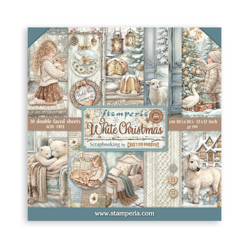 Stamperia - White Christmas - 12x12 Paper Pad