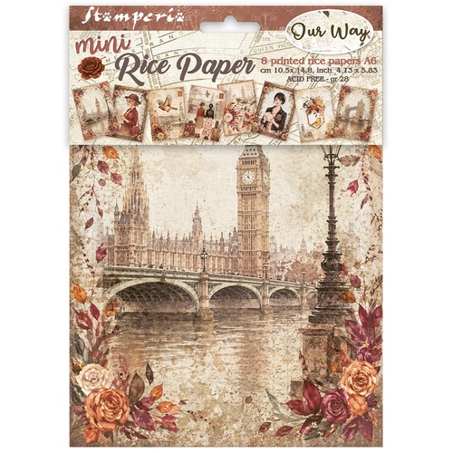 Stamperia - Our Way - Mini Rice paper A6 8 sheets