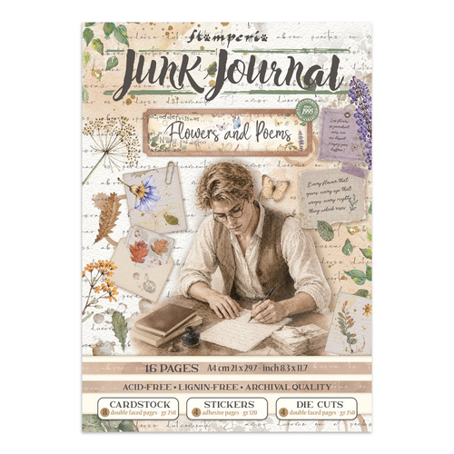 Stamperia - Flowers & Poems - Junk journal stickers, cut-outs, backgrounds