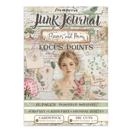 Stamperia - Flowers & Poems - Junk Journal Focus Points A5
