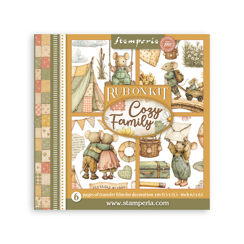 Stamperia - Cozy Family - Rub-On Kit - 6/Pkg