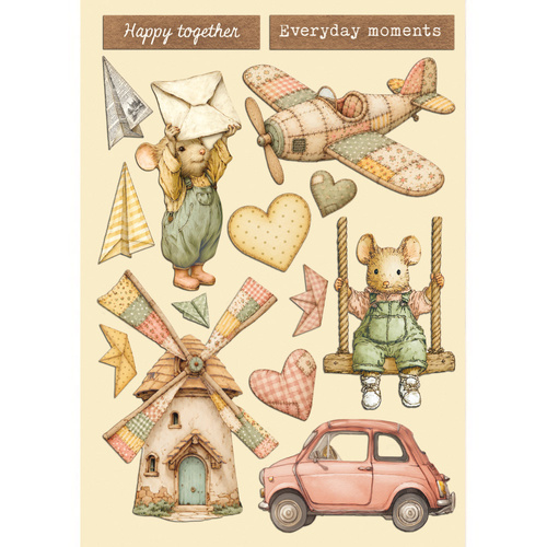 Stamperia - Cozy Family - A5 Wooden Shapes
