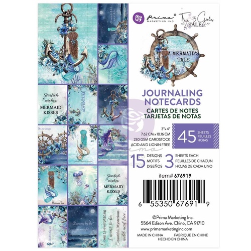 Prima - A Mermaid's Tale - 3x4 Journaling Cards
