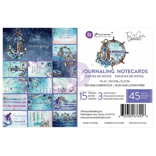 Prima - A Mermaid's Tale - 4x6 Journaling Cards