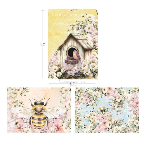 Prima - Among the Wildflowers - A4 Decoupage Sheets 3/Pkg