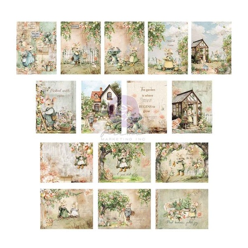 Prima - Homegrown -3X4 Journaling Cards – 45 sheets – 15 designs x 3 sheets each