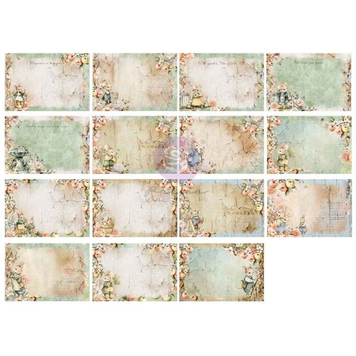 Prima - Homegrown - 4X6 Journaling Cards – 45 sheets – 15 designs x 3 sheets each
