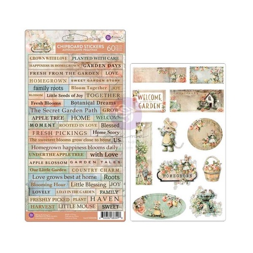 Prima -Homegrown - Chipboard stickers – 60 pcs