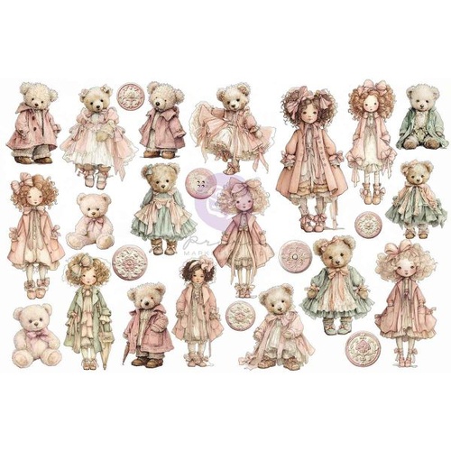 Prima - Buttons & Keepsakes - Ephemera – Cherished Companions – 52 pcs