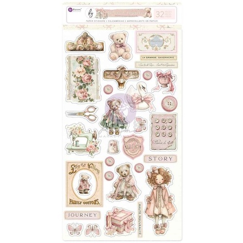Prima - Buttons & Keepsakes Stickers – 32 pcs