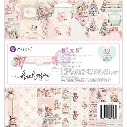 Prima - Christmas Blush - 8x8 paper pad