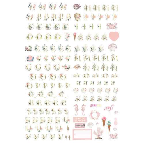 Prima - Golden Coast - Alphabet Stickers