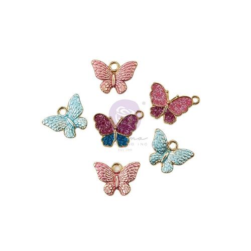 Prima - Indigo - Butterfly Enamel Charms