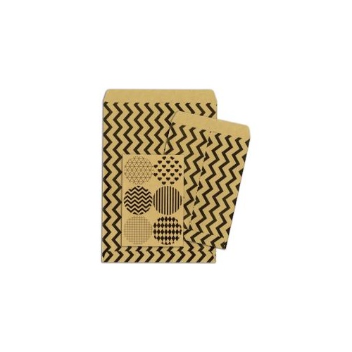 Kraft Gift Bag - Chevron