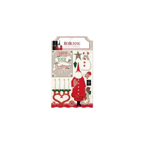 Merry & Bright - Layered Chipboard