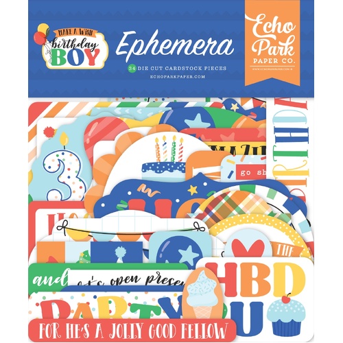 Echo Park - Make A Wish Birthday Boy - Icon Ephemera