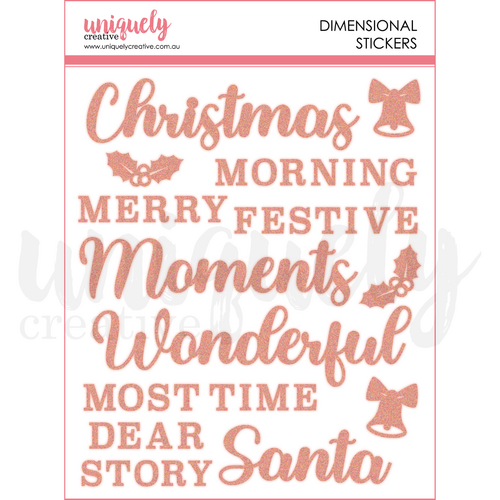 Uniquely Creative - Christmas Keepsakes Glitter Dimensional Stickers