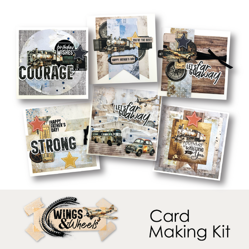 Uniquely Creative - Wings & Wheels - Card Making Kit