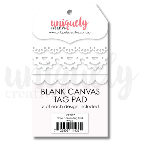 Uniquely Creative - Blank Canvas Tag Pad - White