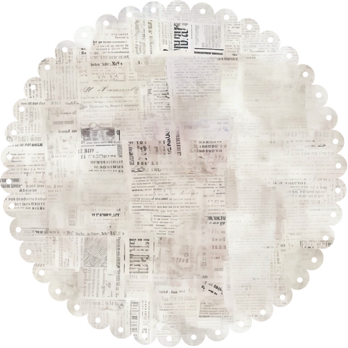 Uniquely Creative - Newsprint Scalloped Decorative Base Layer