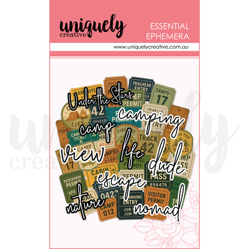 Uniquely Creative - Camping Tickets & Titles - Ephemera