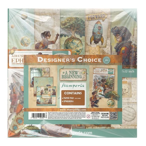 Stamperia - A New Beginning - Paper Pad and Ephemera Bundle
