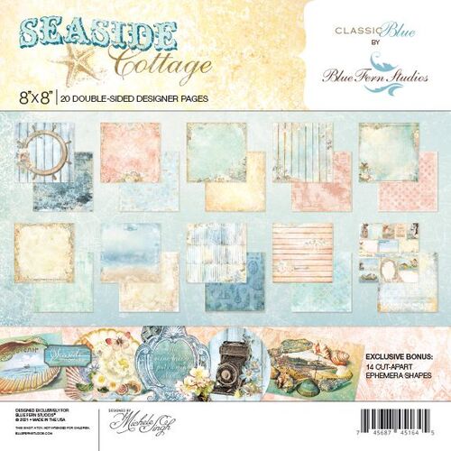 Blue Fern - Seaside Cottage - 8x8 Paper Pack