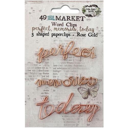 49 And Market - Vintage Artistry Essentials – Word Clips – Rose Gold