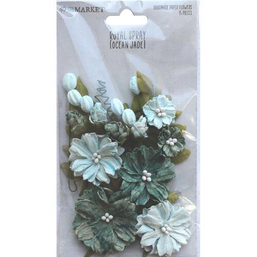 49 and Market - Royal Spray – Ocean Jade Paper Flowers