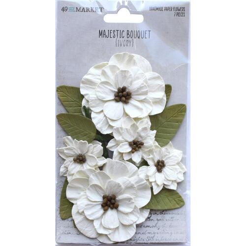 49 and Market - Majestic Bouquet – Ivory Paper Flowers
