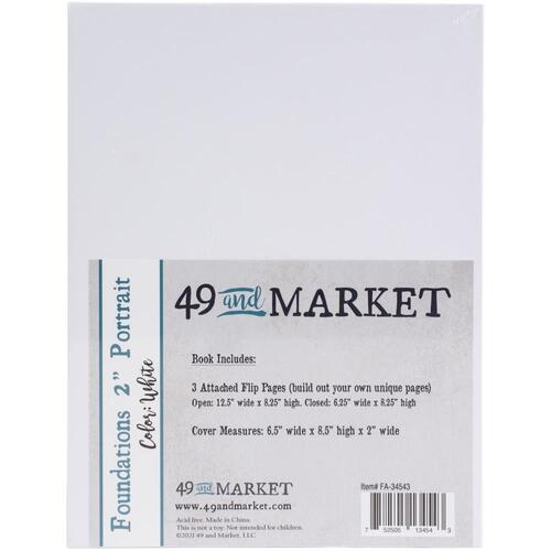 49 and Market - Foundations 2″ Portrait Album - White