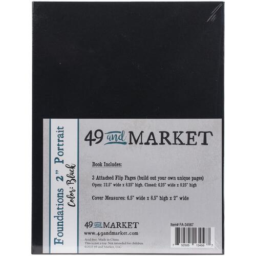 49 and Market - Foundations 2″ Portrait Album - Black