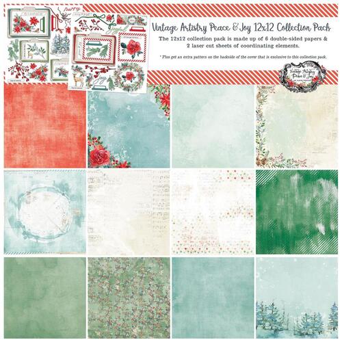 49 and Market - Vintage Artistry Peace & Joy - 12x12 Collection Pack