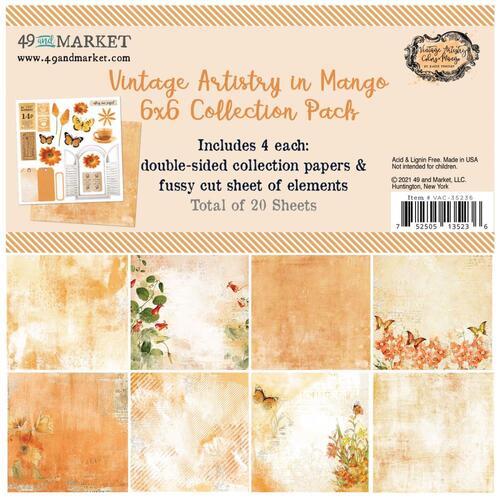49 and Market - Vintage Artistry Mango - 6x6 Paper Collection