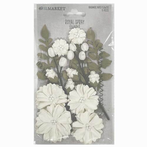 49 and Market - Royal Spray – Ivory Paper Flowers
