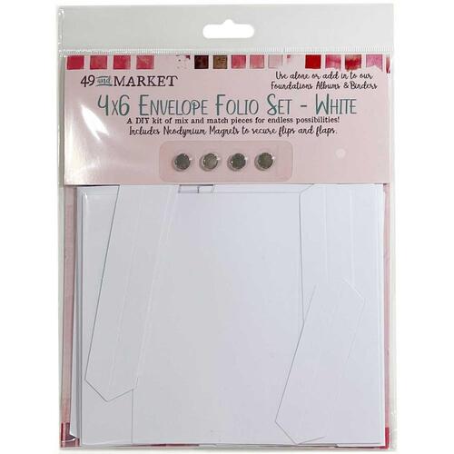 49 and Market - Foundations 4"X6" Envelope Folio Set - White