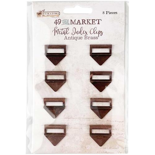 49 And Market - Curators Essential Metal Index Clips - Antique Brass