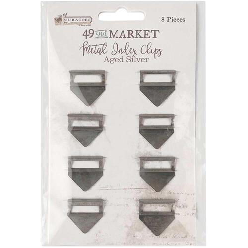 49 And Market - Curators Essential Metal Index Clips - Aged Silver