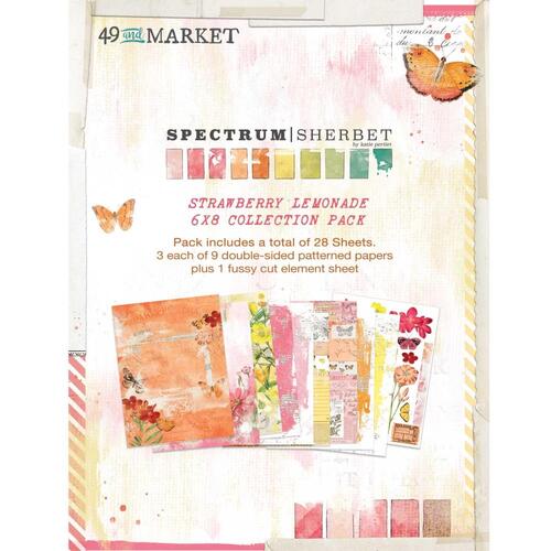 49 and Market - Spectrum Sherbet - Strawberry Lemonade - 6x8 Collection Pack