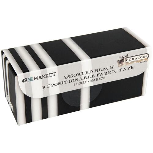 49 and Market - Curators Fabric Tape Roll - All Black Assortment