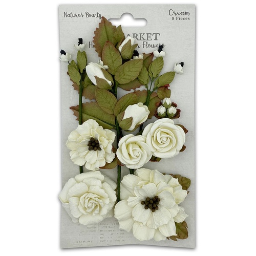49 and Market - Nature's Bounty Paper Flowers – Cream