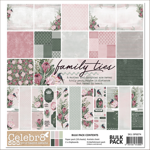 Celebr8 - Family Ties - 12x12 Bulk Pack